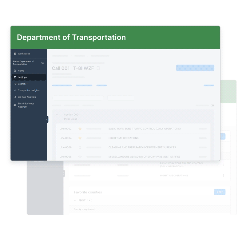 gif showing how to favorite items in Bidx