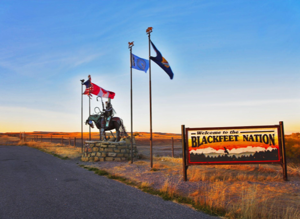 image of the entrance of blackfeet nation